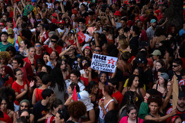 RIO DE JANEIRO, RJ - 12.10.2026: BRASIL PELA DEMOCRACIA RJ - Pro-Lula rally held this afternoon (12) during Brazil for democracy RJ held in Copacabana in Rio de Janeiro, RJ. x3030221x  CarlosxSanttos