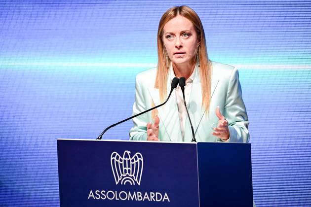 October 12, 2026, Milan, Mi, Italy: Prime Minister Giorgia Meloni speaks at the Assolombarda 2026 General Assembly, Milan, 12 10 2026 Milan Italy  - ZUMAa289 20261012_zia_a289_175 Copyright: xAgf NicolaxMarfisix