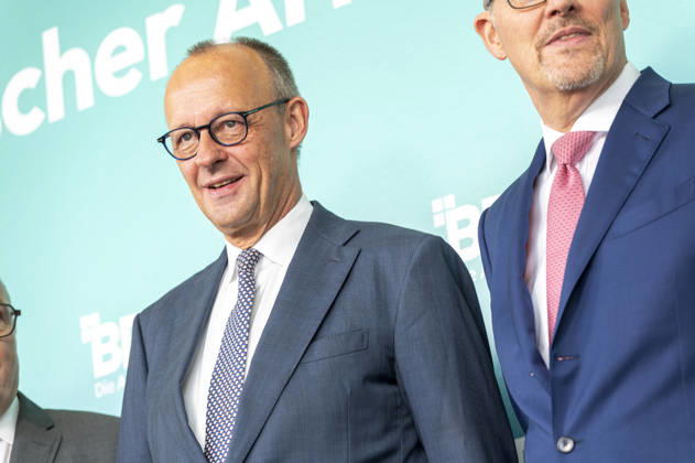 Friedrich Merz Attends Employers Day 2026 EUR, Germany, Berlin, October 13, 2026: Federal Chancellor Friedrich Merz (CDU) and Rainer Dulger, President of the Confederation of German Employers Associations, at the 2026 Employers Day hosted by the Confederation of German Employers Associations