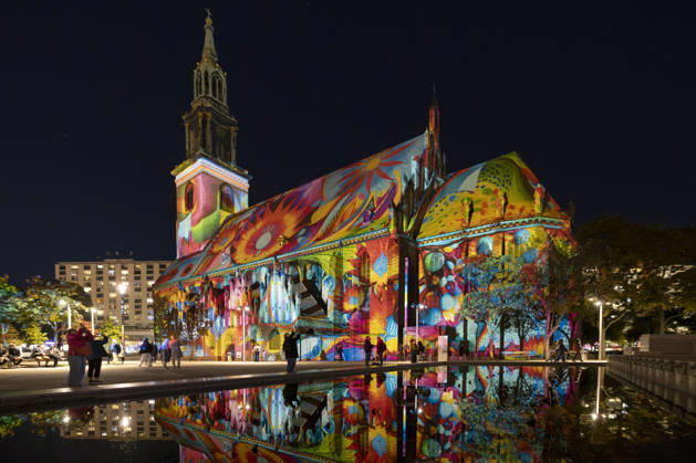 Festival of Lights, City Center Light Festival, Berlin, October 10, 2026, St. Mary’s Church, 22nd BERLIN FESTIVAL OF LIGHTS, Theme: Colours of Love, light installations, October 12, 2026, Berlin, Germany English St. Mary’s Church, 22nd Berlin Festival of Lights, Theme: Colors of Love, light installations, October 12, 2026, Berlin, Germany Berlin City Center Copyright: xPeterxEngelkex