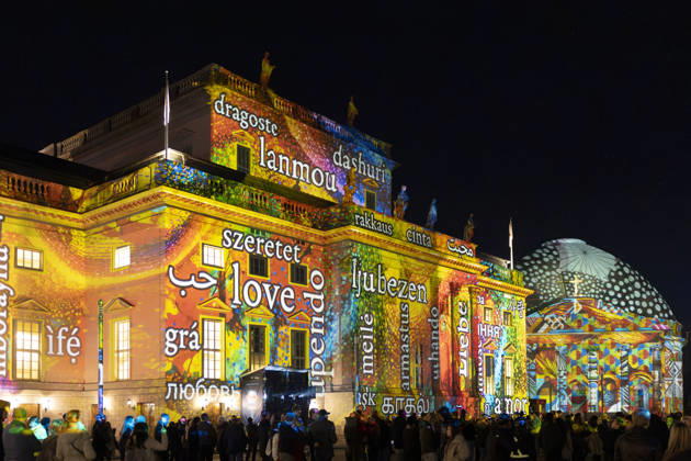 Festival of Lights, Downtown Light Festival, Berlin, October 10, 2026, Bebelplatz, 22nd BERLIN FESTIVAL OF LIGHTS, Theme: Colours of Love, light installations, October 12, 2026, Berlin, Germany English Bebelplatz, 22nd Berlin Festival of Lights, Theme: Colours of Love, light installations, October 12, 2026, Berlin, Germany Berlin City Center Berlin Germany, Germany Copyright: xPeterxEngelkex