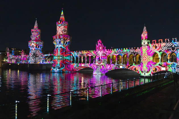 Festival of Lights, Downtown Light Festival, Berlin, October 10, 2026, Oberbaumbrücke, 22nd BERLIN FESTIVAL OF LIGHTS, Theme: Colors of Love, light installations, October 12, 2026, Berlin, Germany English Oberbaumbrücke, 22nd BERLIN FESTIVAL OF Copyright: xPeterxEngelkex