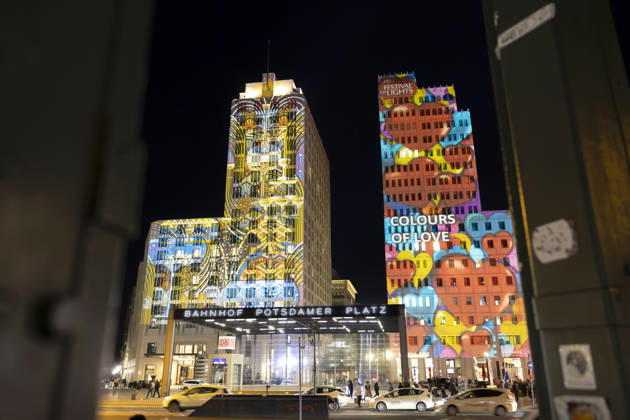 Festival of Lights, Downtown Light Festival, Berlin, October 10, 2026, Potsdamer Platz, 22 BERLIN FESTIVAL OF LIGHTS, Theme: Colours of Love, light installations, October 12, 2026, Berlin, Germany English 22nd Berlin Festival of Lights, Theme: Colours of Love, light installations, October 12, 2026, Berlin, Germany Berlin City Center Berlin Germany, Germany Copyright: xPeterxEngelkex