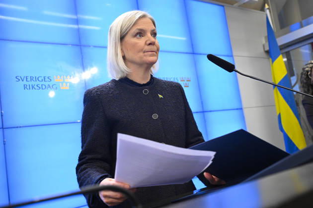 STOCKHOLM, SWEDEN 20261013 Social Democratic Party leader Magdalena Andersson holds a press conference after her meeting with the Speaker of the Riksdag regarding her exploratory mandate STOCKHOLM, SWEDEN x10030x  Copyright: xJonasxEkströmer TTx MAGDALENA ANDERSSON SONDERINGSUPPDRAG 2bqOgVAUrH4