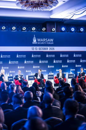 Visit by Federal Minister of Foreign Affairs Johann Wadephul to Warsaw to participate in the Warsaw Security Forum; photographed in Warsaw on October 13, 2026, on behalf of the Federal Foreign Office; Warsaw, Poland Copyright: xDominikxButzmannx