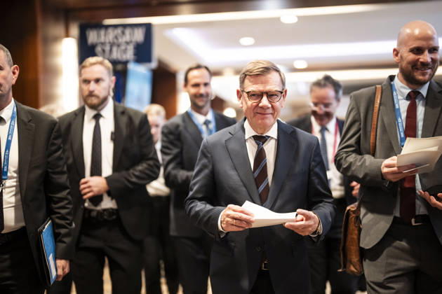 Visit by Federal Minister of Foreign Affairs Johann Wadephul to Warsaw to participate in the Warsaw Security Forum; photographed in Warsaw on October 13, 2026, on behalf of the Federal Foreign Office; Warsaw, Poland Copyright: xDominikxButzmannx