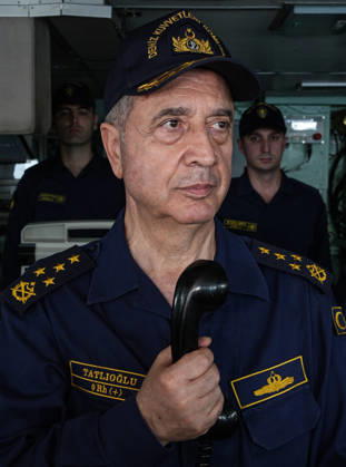 NUSRET-2026 Invitational Exercise continues in Turkiye s Izmir IZMIR, TURKIYE - OCTOBER 13: Turkish Naval Forces Commander Admiral Ercument Tatlioglu thanks the units participating in the NUSRET-2026 Invitation Exercise during Distinguished Observer Day activities held off the coast of Foca, Izmir, Turkiye, on October 13, 2026. Hosted by Turkiye and conducted by the Turkish Naval Forces Mine Fleet Command, the exercise involves naval and air assets from NATO and Turkiye, as well as the Turkish Coast Guard, with observers from various countries. Mahmut Serdar Alakus Anadolu Izmir Turkey. Editorial use only. Please get in touch for any other usage.  Copyright: x2026xAnadoluxMahmutxSerdarxAlakusx