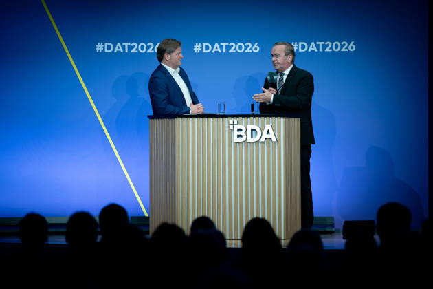 German Employers Day, bcc, Berlin Congress Center German Employers Day, bcc, Berlin Congress Center, Michael Bröcker, Boris Pistorius, Federal Minister of Defense Berlin Berlin GER