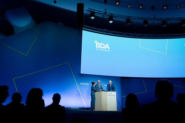 German Employers Day, bcc, Berlin Congress Center German Employers Day, bcc, Berlin Congress Center, Rainer Dulger, Employers Association President Friedrich Merz, Federal Chancellor Dagmar Rosenfeld Berlin Berlin GER