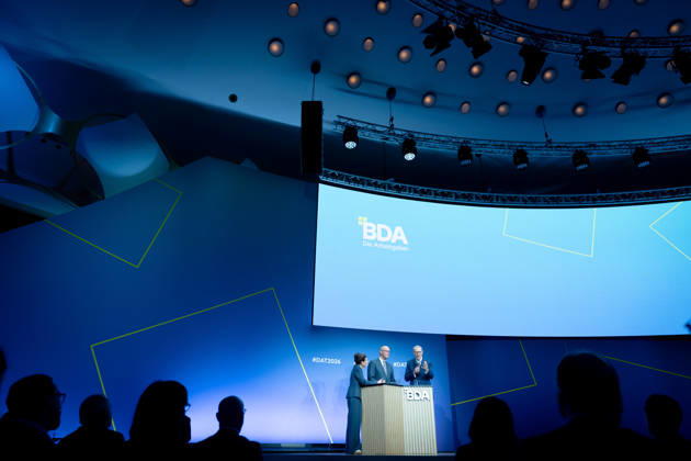 German Employers Day, bcc, Berlin Congress Center German Employers Day, bcc, Berlin Congress Center, Rainer Dulger, Employers Association President Friedrich Merz, Federal Chancellor Dagmar Rosenfeld Berlin Berlin GER