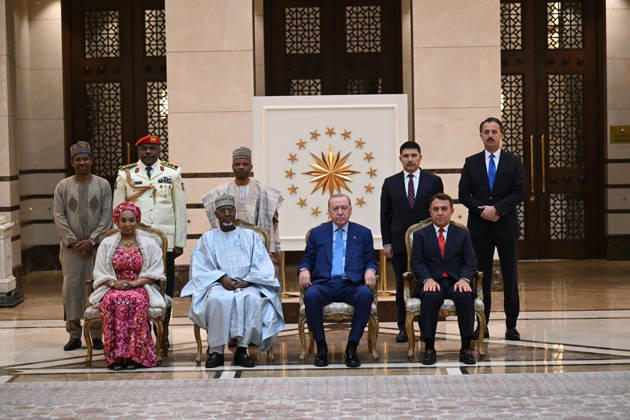 Turkish President Recep Tayyip Erdogan ANKARA, TURKIYE - OCTOBER 13: Nigerian Ambassador to Turkiye, Saidu Usman Nasamu Dakingari presents his letters of credence to Turkish President Recep Tayyip Erdogan, as Erdogan receives the ambassadors of India, Mali, Netherlands, El Salvador and Nigeria at the Presidential Complex, in Ankara, Turkiye on October 13, 2026. Mehmet Ali Ozcan Anadolu Ankara Turkey. Editorial use only. Please get in touch for any other usage.  Copyright: x2026xAnadoluxMehmetxAlixOzcanx