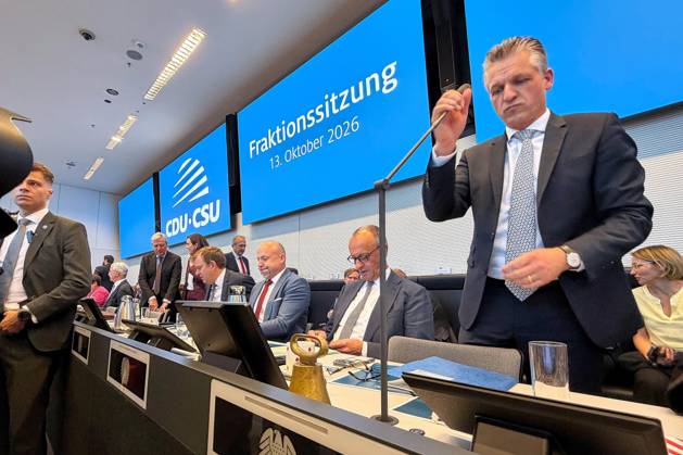 Berlin, Germany, October 13, 2026 German Bundestag Union Caucus Meeting Thorsten Frei (CDU) opens the meeting at the start Copyright: xdtsxNachrichtenagenturx dts_138384