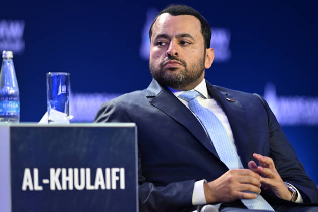 Warsaw Security Forum 2026 WARSAW, POLAND - OCTOBER 13: Qatari Minister of State for Foreign Affairs Mohammed Al-Khulaifi speaks during the Day 2 panel discussion, titled Negotiating Peace in the Middle East: Lessons from the Frontlines of Diplomacy, at the 13th Warsaw Security Forum (WSF 2026) in Warsaw, Poland, on October 13, 2026. Convened in partnership with the Doha Forum, the global outlook session featured Al-Khulaifi detailing Qatar’s strategic mediation frameworks, conflict de-escalation strategies, and the vital role of impartial diplomacy in navigating Middle Eastern security crises. Artur Widak Anadolu Warsaw Poland. Editorial use only. Please get in touch for any other usage.  Copyright: x2026xAnadoluxArturxWidakx