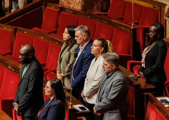 October 13, 2026: A minute of silence was observed in the National Assembly for Dominique Bernard. Dominique Bernard was a 57-year-old professor of French literature, assassinated on October 13, 2023. - ZUMAs287 20261013_zip_s287_021 Copyright: xSadakxSouicix