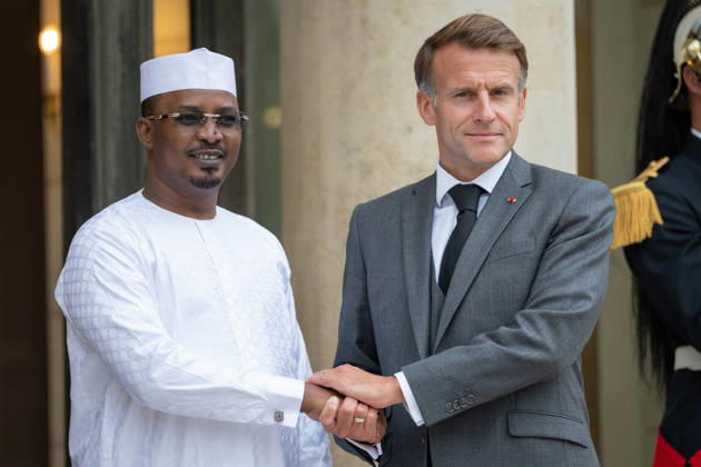 Emmanuel Macron Welcomes Chad President Mahamat Idriss Deby Itno - Paris French President Emmanuel Macron welcomes (Tchad) Chad s President Mahamat Idriss Deby Itno at the Elysee Presidential Palace in Paris on October 13, 2026. French President Emmanuel Macron hosts Chadian counterpart Mahamat Idriss Deby Itno in Paris as the two rebuild ties nearly two years after N Djamena ordered French forces off its soil, officials said. Photo by Alexis Jumeau ABACAPRESS.COM Paris France  Copyright: xJumeauxAlexis ABACAx