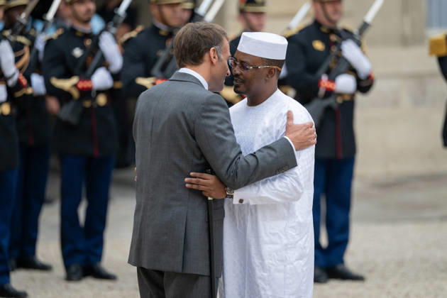 Emmanuel Macron Welcomes Chad President Mahamat Idriss Deby Itno - Paris French President Emmanuel Macron welcomes (Tchad) Chad s President Mahamat Idriss Deby Itno at the Elysee Presidential Palace in Paris on October 13, 2026. French President Emmanuel Macron hosts Chadian counterpart Mahamat Idriss Deby Itno in Paris as the two rebuild ties nearly two years after N Djamena ordered French forces off its soil, officials said. Photo by Alexis Jumeau ABACAPRESS.COM Paris France  Copyright: xJumeauxAlexis ABACAx