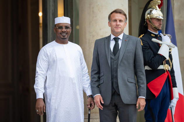 Emmanuel Macron Welcomes Chad President Mahamat Idriss Deby Itno - Paris French President Emmanuel Macron welcomes (Tchad) Chad s President Mahamat Idriss Deby Itno at the Elysee Presidential Palace in Paris on October 13, 2026. French President Emmanuel Macron hosts Chadian counterpart Mahamat Idriss Deby Itno in Paris as the two rebuild ties nearly two years after N Djamena ordered French forces off its soil, officials said. Photo by Alexis Jumeau ABACAPRESS.COM Paris France  Copyright: xJumeauxAlexis ABACAx