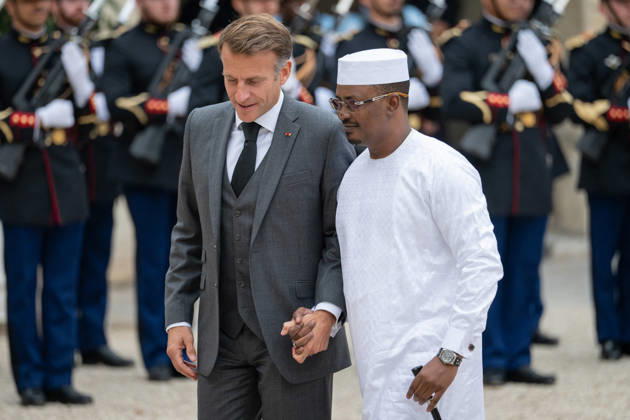 Emmanuel Macron Welcomes Chad President Mahamat Idriss Deby Itno - Paris French President Emmanuel Macron welcomes (Tchad) Chad s President Mahamat Idriss Deby Itno at the Elysee Presidential Palace in Paris on October 13, 2026. French President Emmanuel Macron hosts Chadian counterpart Mahamat Idriss Deby Itno in Paris as the two rebuild ties nearly two years after N Djamena ordered French forces off its soil, officials said. Photo by Alexis Jumeau ABACAPRESS.COM Paris France  Copyright: xJumeauxAlexis ABACAx