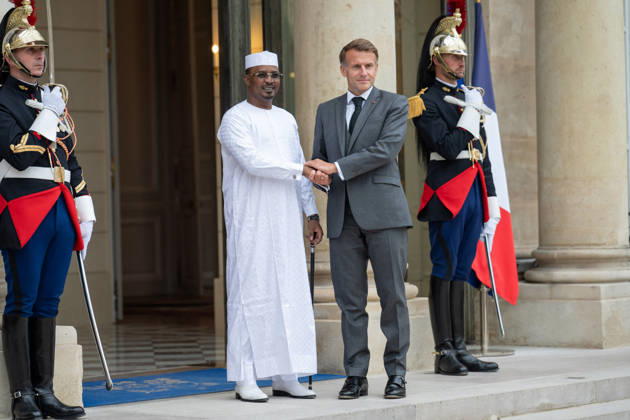 Emmanuel Macron Welcomes Chad President Mahamat Idriss Deby Itno - Paris French President Emmanuel Macron welcomes (Tchad) Chad s President Mahamat Idriss Deby Itno at the Elysee Presidential Palace in Paris on October 13, 2026. French President Emmanuel Macron hosts Chadian counterpart Mahamat Idriss Deby Itno in Paris as the two rebuild ties nearly two years after N Djamena ordered French forces off its soil, officials said. Photo by Alexis Jumeau ABACAPRESS.COM Paris France  Copyright: xJumeauxAlexis ABACAx