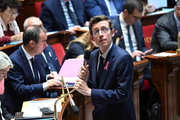 Session Of Questions To The Governement At The National Assembly - Paris French Minister of Education Edouard Geffray during a session of questions to the government at the National Assembly, French Parliament in Paris, France on octobre 13, 2026. Photo by Tomas Stevens ABACAPRESS.COM Paris France  Copyright: xStevensxTomas ABACAx
