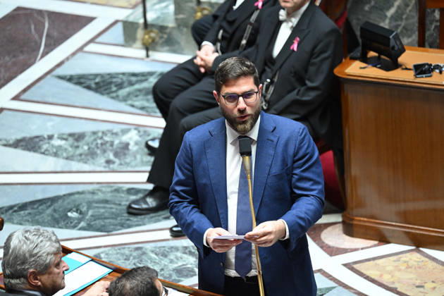 Session Of Questions To The Governement At The National Assembly - Paris French Minister of the City and Housing Vincent Jeanbrun during a session of questions to the government at the National Assembly, French Parliament in Paris, France on octobre 13, 2026. Photo by Tomas Stevens ABACAPRESS.COM Paris France  Copyright: xStevensxTomas ABACAx