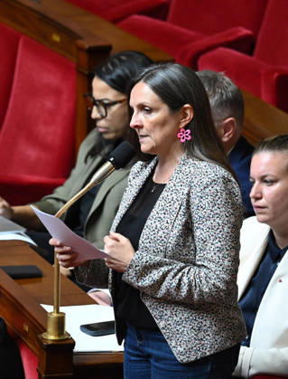 Session Of Questions To The Governement At The National Assembly - Paris French deputy Anne Stambach-Terrenoir during a session of questions to the government at the National Assembly, French Parliament in Paris, France on octobre 13, 2026. Photo by Tomas Stevens ABACAPRESS.COM Paris France  Copyright: xStevensxTomas ABACAx