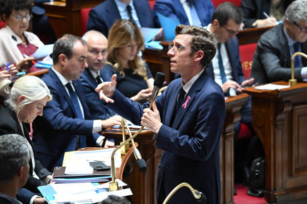 Session Of Questions To The Governement At The National Assembly - Paris French Minister of Education Edouard Geffray during a session of questions to the government at the National Assembly, French Parliament in Paris, France on octobre 13, 2026. Photo by Tomas Stevens ABACAPRESS.COM Paris France  Copyright: xStevensxTomas ABACAx