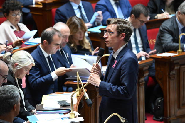 Session Of Questions To The Governement At The National Assembly - Paris French Minister of Education Edouard Geffray during a session of questions to the government at the National Assembly, French Parliament in Paris, France on octobre 13, 2026. Photo by Tomas Stevens ABACAPRESS.COM Paris France  Copyright: xStevensxTomas ABACAx