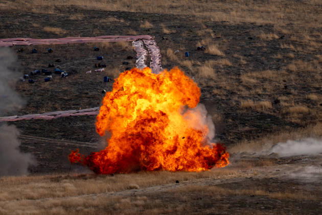 Turkish Armed Forces Fire Free-2026 military exercise held in Ankara ANKARA, TURKIYE - OCTOBER 13: Turkish armed forces hold the Fire Free-2026 military exercise at the General Nahit Senoglu Firing and Exercise Area in Polatli district, Ankara, Turkiye, on October 13, 2026. Organized to demonstrate the combat readiness and firepower of the Turkish Armed Forces, the comprehensive drill featured live-fire maneuvers utilizing an array of domestically engineered weapons and defense systems. F-16 fighting falcon and ATAK attack helicopters executed precision firing runs during drill. Arman Onal Anadolu Ankara Turkey. Editorial use only. Please get in touch for any other usage. Copyright: x2026xAnadoluxArmanxOnalx