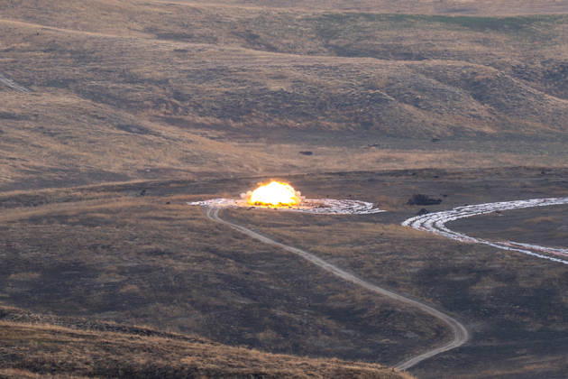 Turkish Armed Forces Fire Free-2026 military exercise held in Ankara ANKARA, TURKIYE - OCTOBER 13: Turkish armed forces hold the Fire Free-2026 military exercise at the General Nahit Senoglu Firing and Exercise Area in Polatli district, Ankara, Turkiye, on October 13, 2026. Organized to demonstrate the combat readiness and firepower of the Turkish Armed Forces, the comprehensive drill featured live-fire maneuvers utilizing an array of domestically engineered weapons and defense systems. F-16 fighting falcon and ATAK attack helicopters executed precision firing runs during drill. Arman Onal Anadolu Ankara Turkey. Editorial use only. Please get in touch for any other usage. Copyright: x2026xAnadoluxArmanxOnalx