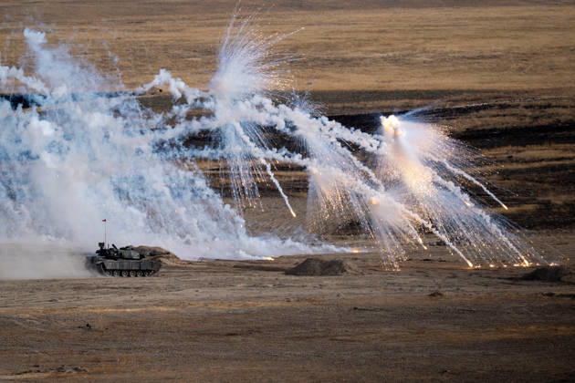 Turkish Armed Forces Fire Free-2026 military exercise held in Ankara ANKARA, TURKIYE - OCTOBER 13: Turkish armed forces hold the Fire Free-2026 military exercise at the General Nahit Senoglu Firing and Exercise Area in Polatli district, Ankara, Turkiye, on October 13, 2026. Organized to demonstrate the combat readiness and firepower of the Turkish Armed Forces, the comprehensive drill featured live-fire maneuvers utilizing an array of domestically engineered weapons and defense systems. F-16 fighting falcon and ATAK attack helicopters executed precision firing runs during drill. Arman Onal Anadolu Ankara Turkey. Editorial use only. Please get in touch for any other usage. Copyright: x2026xAnadoluxArmanxOnalx