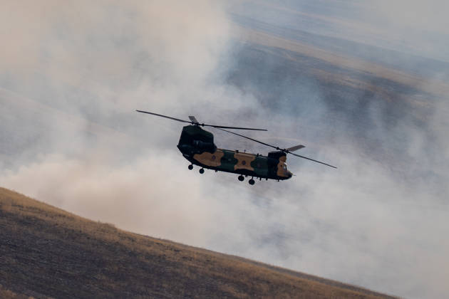 Turkish Armed Forces Fire Free-2026 military exercise held in Ankara ANKARA, TURKIYE - OCTOBER 13: Turkish armed forces hold the Fire Free-2026 military exercise at the General Nahit Senoglu Firing and Exercise Area in Polatli district, Ankara, Turkiye, on October 13, 2026. Organized to demonstrate the combat readiness and firepower of the Turkish Armed Forces, the comprehensive drill featured live-fire maneuvers utilizing an array of domestically engineered weapons and defense systems. F-16 fighting falcon and ATAK attack helicopters executed precision firing runs during drill. Arman Onal Anadolu Ankara Turkey. Editorial use only. Please get in touch for any other usage.  Copyright: x2026xAnadoluxArmanxOnalx