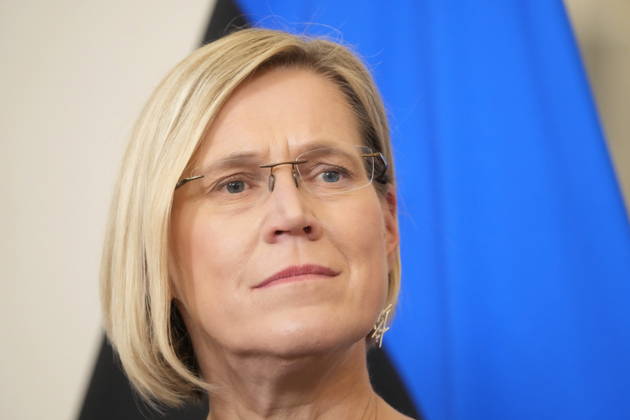 October 13, 2026, Riga, Vidzeme Region, Latvia: Estonian President ULLE MADISE attends press conference during her visit to Latvia Riga Latvia  - ZUMAk193 20261013_zip_k193_015 Copyright: xIntsxKalninsx