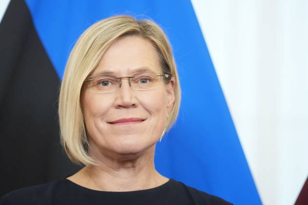 October 13, 2026, Riga, Vidzeme Region, Latvia: Estonian President ULLE MADISE pose media during her visit to Latvia Riga Latvia  - ZUMAk193 20261013_zip_k193_018 Copyright: xIntsxKalninsx