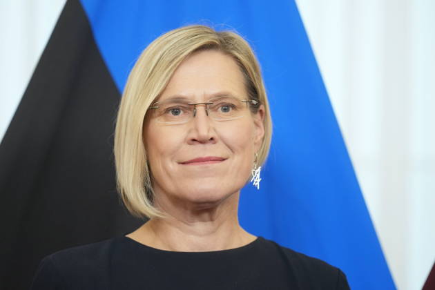 October 13, 2026, Riga, Vidzeme Region, Latvia: Estonian President ULLE MADISE pose media during her visit to Latvia Riga Latvia  - ZUMAk193 20261013_zip_k193_019 Copyright: xIntsxKalninsx