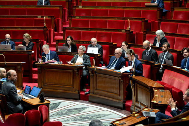 2027 Finance Bill Part One at the National Assembly Philippe Juvin, Eric Coquerel, French Minister of the Economy, Finance and Industrial, Energy and Digital Sovereignty Roland Lescure and French Minister of Action and Public Accounts David Amiel during the 2027 Finance Bill Part One at the National Assembly, French Parliament in Paris, France on octobre 13, 2026. Photo by Tomas Stevens ABACAPRESS.COM Paris France  Copyright: xStevensxTomas ABACAx