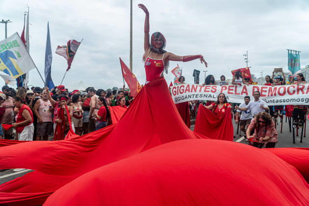 RIO DE JANEIRO, RJ - 12.10.2026: BRASIL PELA DEMOCRACIA RJ - Pro-Lula rally - Brazil for democracy, held this Monday (12) in Copacabana in Rio de Janeiro RJ. x3031037x RaphaxSilva