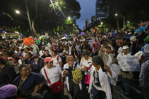 October 13, 2026: TO-45452- Mexico City, October 13, 2026: Workers from the Mexican Social Security Institute organized a massive march that set off from the Siglo XXI Medical Center in Mexico City. Photo: Ian Robles .com.mx - ZUMAcs4_ 20261013_faa_cs4_250 Copyright: xClasosx
