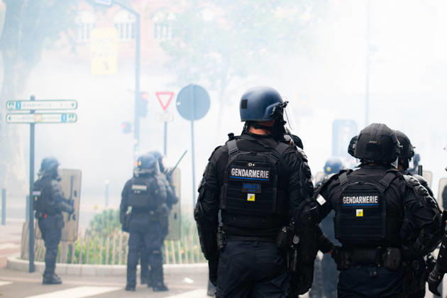 Student Protesters Clash With CRS In Toulouse - France French Gendarmerie deploy tear gas during a student protest in Toulouse, France on October 13, 2026. Photo by Nathan Barange ABACAPRESS.COM Toulouse HAUTE-GARONNE France  Copyright: xBarangexNathan ABACAx