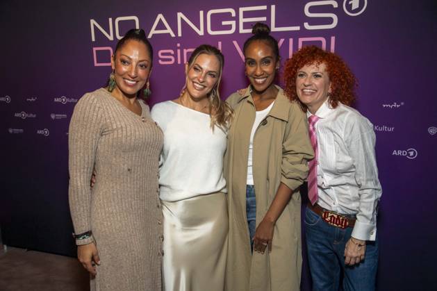 ABB NOANGELS members Jessica Wahls, Sandy Mölling, Hadnet Tesfai, and Lucy Diakovska attended the exclusive preview of the ARD documentary *NO ANGELS: DAS SIND WIR* at the Colosseum Berlin on October 13, 2026, in Berlin, Germany