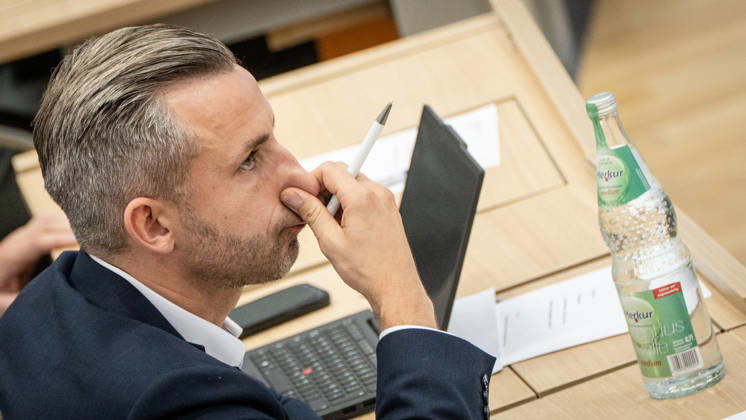Ulrich Siegmund, AfD member of the state parliament, during the debate at the October 2026 II special session of the state parliament, convened at the request of the AfD and BSW on the topic of establishing peace in Ukraine, Magdeburg, Saxony-Anhalt, Germany, State Parliament