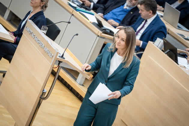 Claudia Wittig, BSW State Representative, October 2026 State Parliament Session II: Special Session convened at the request of the AfD and BSW on the topic of Bringing Peace to Ukraine, Magdeburg, Saxony-Anhalt, Germany, State Parliament
