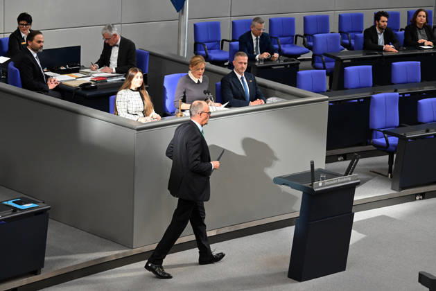 German Chancellor Friedrich Merz delivers government statement in Berlin ahead of EU Summit BERLIN, GERMANY – OCTOBER 14: German Chancellor Friedrich Merz delivers a government statement ahead of the upcoming meeting of the European Council in the Bundestag in Berlin, Germany, on October 14, 2026. Volodymyr Sindieiev Anadolu Berlin Germany. Editorial use only. Please get in touch for any other usage.  Copyright: x2026xAnadoluxVolodymyrxSindieievx