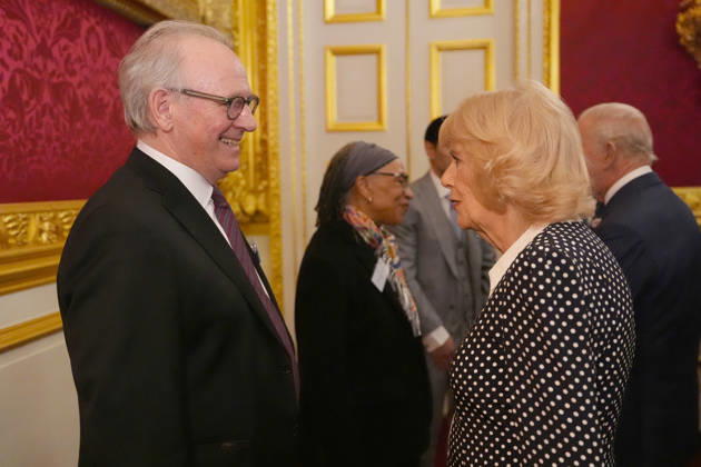 Commonwealth Diaspora reception Queen Camilla speaking to Peter Davison, during a reception at St. James s Palace in London, to celebrate the Commonwealth Diaspora, ahead of the Commonwealth Heads of Government Meeting in Antigua and Barbuda. Picture date: Wednesday October 14, 2026., Credit:Jonathan Brady PA ROTA - B68 Avalon UK, London  Copyright: xJonathanxBradyx xPAxROTAx-xB68x xAvalonx 1143359871