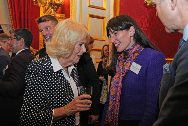 Commonwealth Diaspora reception Queen Camilla speaking to Kristin Rechberger, CEO of Dynamic Planet, during a reception at St. James s Palace in London, to celebrate the Commonwealth Diaspora, ahead of the Commonwealth Heads of Government Meeting in Antigua and Barbuda. Picture date: Wednesday October 14, 2026., Credit:Aaron Chown PA ROTA - B68 Avalon UK, London  Copyright: xAaronxChownx xPAxROTAx-xB68x xAvalonx 1143360171