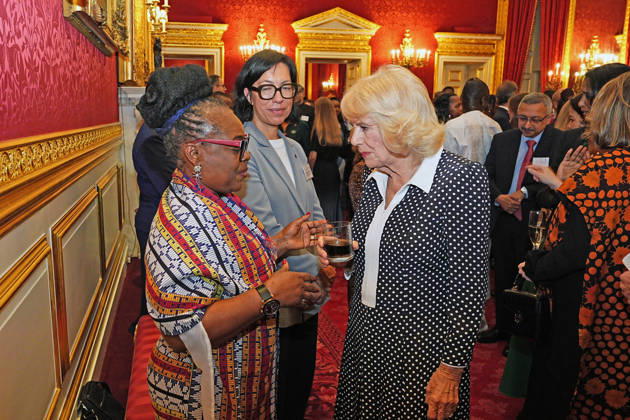 Commonwealth Diaspora reception Queen Camilla speaking to guests, during a reception at St. James s Palace in London, to celebrate the Commonwealth Diaspora, ahead of the Commonwealth Heads of Government Meeting in Antigua and Barbuda. Picture date: Wednesday October 14, 2026., Credit:Aaron Chown PA ROTA - B68 Avalon UK, London  Copyright: xAaronxChownx xPAxROTAx-xB68x xAvalonx 1143360184