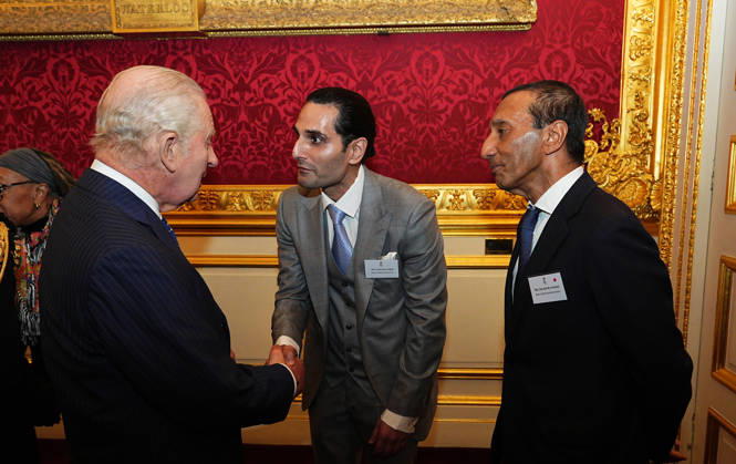 Commonwealth Diaspora reception King Charles III speaking to Peter Davison, during a reception at St. James s Palace in London, to celebrate the Commonwealth Diaspora, ahead of the Commonwealth Heads of Government Meeting in Antigua and Barbuda. Picture date: Wednesday October 14, 2026., Credit:Aaron Chown PA ROTA - B68 Avalon UK, London  Copyright: xAaronxChownx xPAxROTAx-xB68x xAvalonx 1143360211