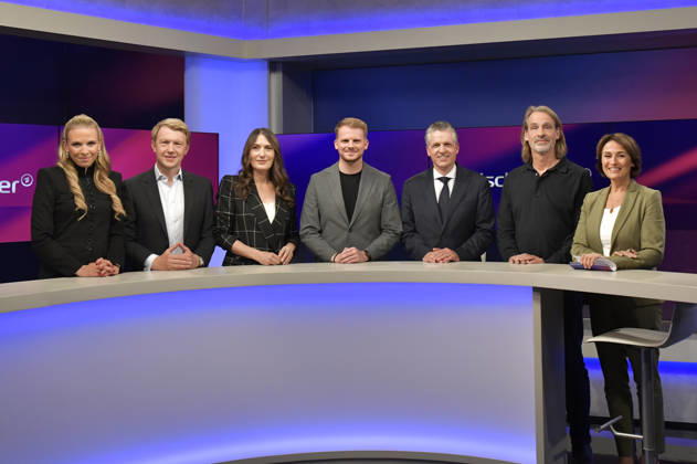 Nena Brockhaus, Markus Preiß, Anja Kohl, Tim Klüssendorf, Thorsten Frei, Richard David Precht, and Sandra Maischberger on the ARD talk show *maischberger* at the studio in Berlin-Adlershof, Berlin, October 14, 2026 Foto:xM.xBehrensx xFuturexImagex maischberger1410_6001