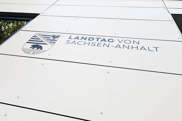 Magdeburg, Saxony-Anhalt, Germany, October 14, 2026; State Parliament of Saxony-Anhalt sign on the building Copyright: xdtsxNachrichtenagenturx dts_139027