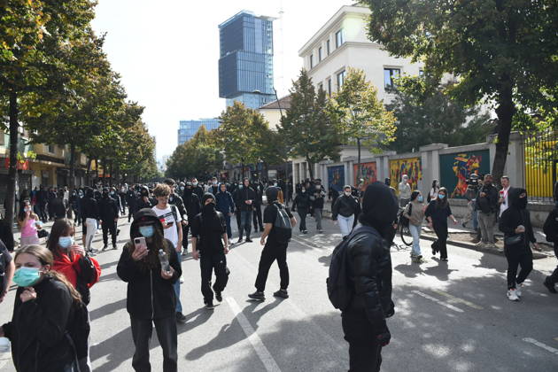 Student protests demanding improved educational conditions continue in Albania TIRANA, ALBANIA - OCTOBER 15: University students continue protests demanding improved educational conditions in Tirana, Albania, on October 15, 2026. Tensions persist on the third day of demonstrations, with high school students and local residents joining the protests. Police use tear gas to disperse demonstrators outside the Ministry of Education and the Parliament building, while protesters throw stones and other objects at police officers. Olsi Shehu Anadolu Tirana Albania. Editorial use only. Please get in touch for any other usage.  Copyright: x2026xAnadoluxOlsixShehux